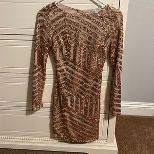 Hello Molly long sleeve sequined dress